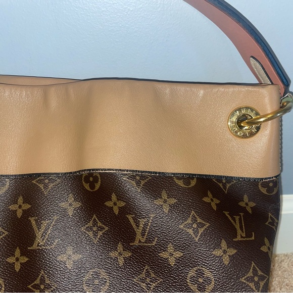 Authentic Louis Vuitton Monogram Tuileries Besace Sesame Peach Creme - Picture 5 of 15
